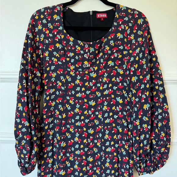 Staud Demi Mushroom Lara Midi Dress - Picture 5 of 8